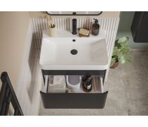 Bathroom Bundle | Cosmos 500mm Basin Unit & Rimless Close Coupled WC Pack - Matt Black