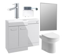Bathroom Bundle | Venosa 1000mm Furniture & BTW WC Pack - Grey Gloss