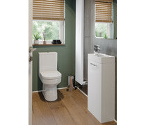 Bathroom Bundle | Volta 410mm F/S Basin Unit & C/C Toilet Pack - Anthracite Gloss