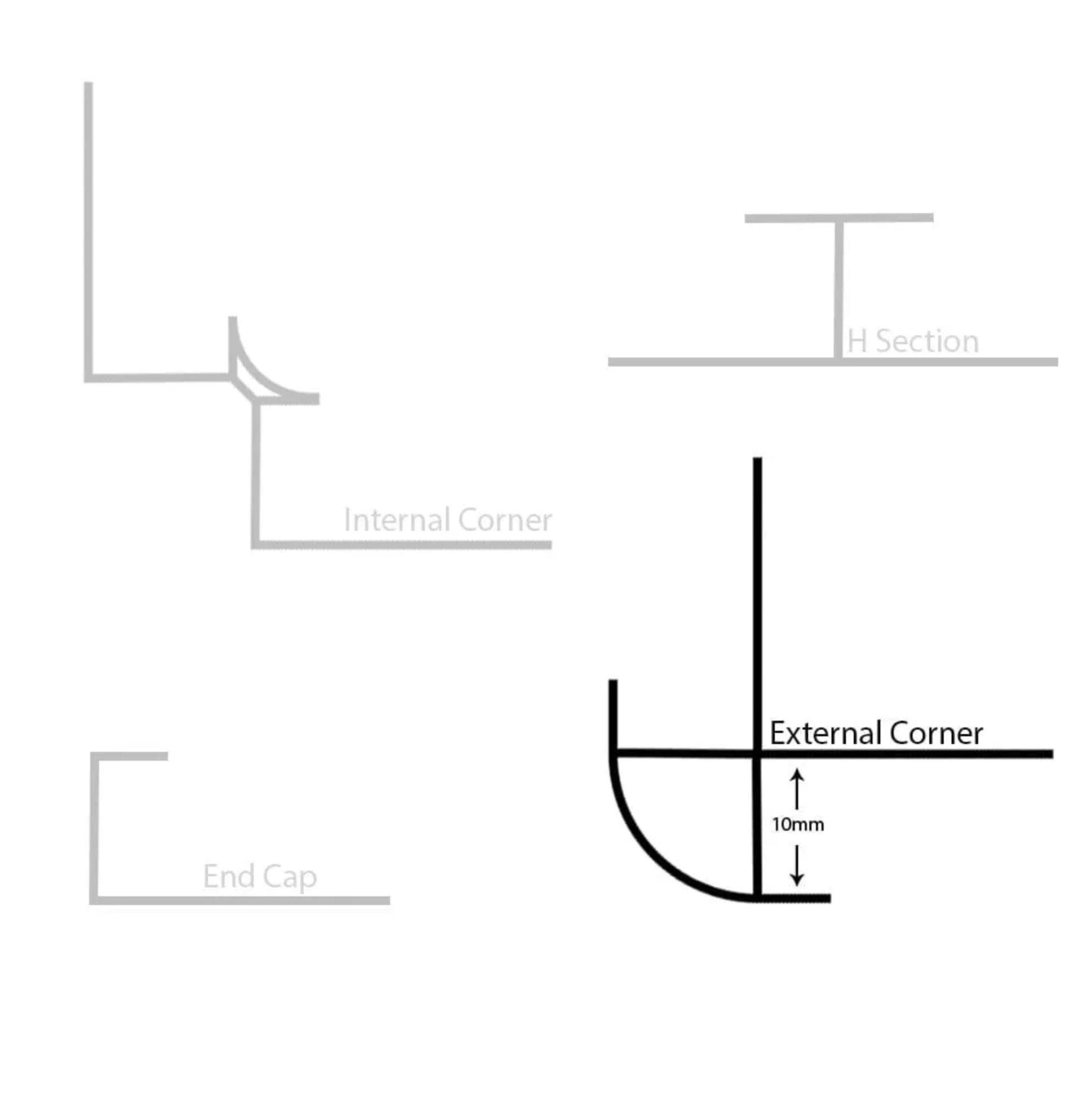Maxi Panel External Corner - Metal