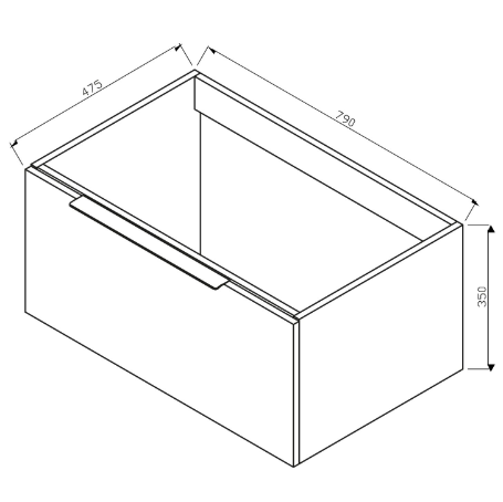 Ambience Furniture Range - 80x48 LED Cabinet