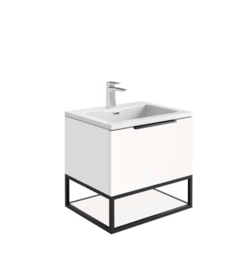 Ambience Furniture Range - Black Frame With Dual Colour Shelf 60x48