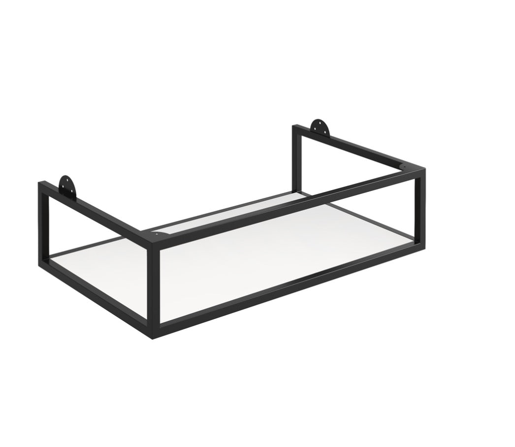 Ambience Furniture Range - Black Frame With Dual Colour Shelf 80x48