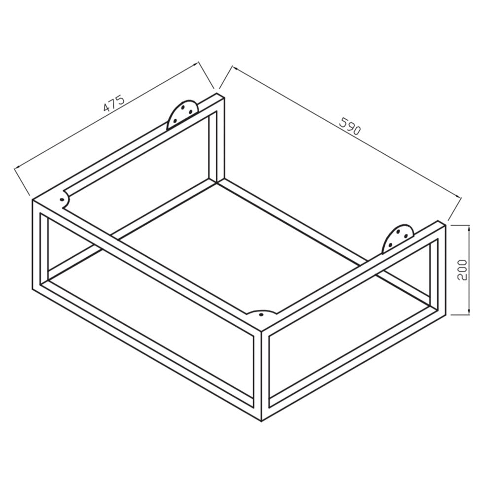 Ambience Furniture Range - Brushed Brass Frame With White Shelf 60x48
