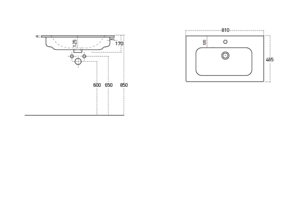 Aubrey Furniture Range - 810 Basin