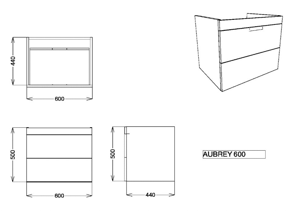 Aubrey Furniture Range - 59x44 Cabinet