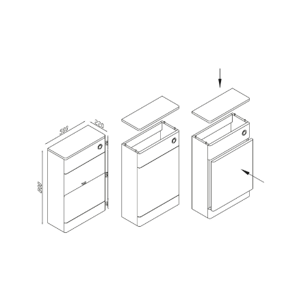 Rossini Furniture Range - WC Back To Wall Unit