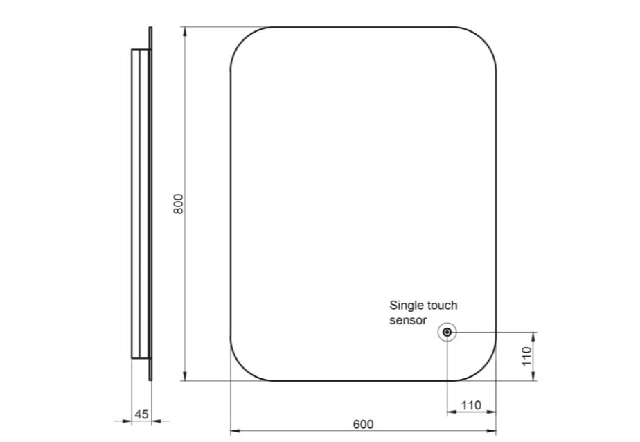Mirrors - Aura LED Mirror 800x600mm
