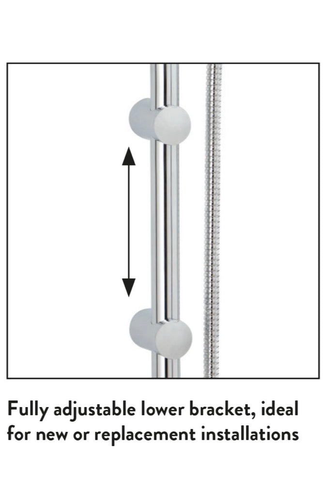 Slide Rail Kits - Middleton Chrome Riser Rail