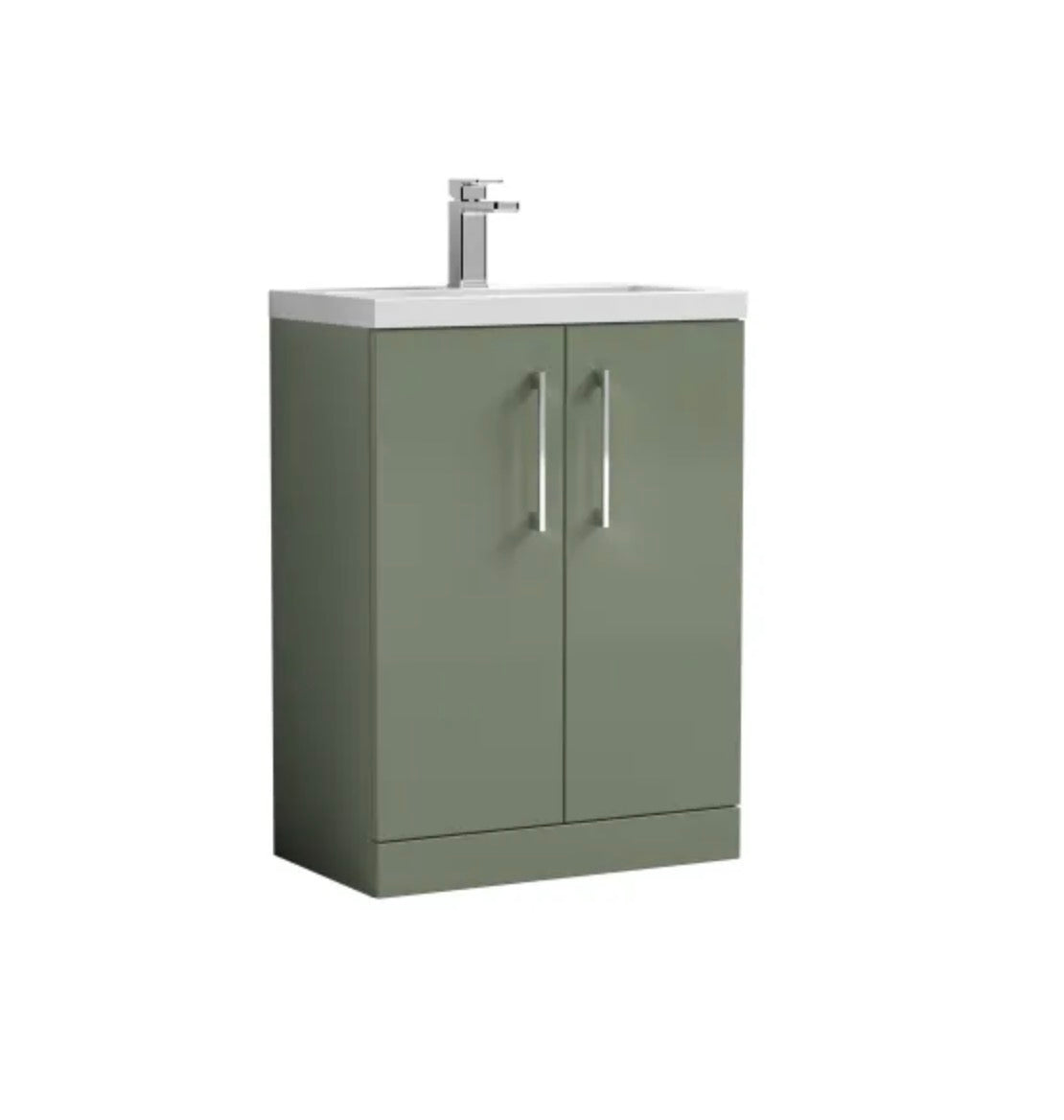 Arno Furniture Range - Compact Floor Standing 2-Door Vanity & Ceramic Basin