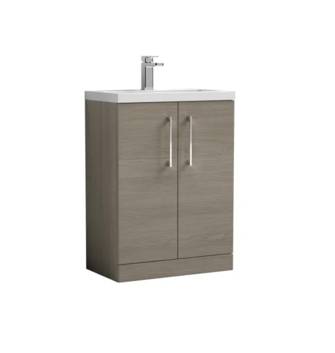 Arno Furniture Range - Compact Floor Standing 2-Door Vanity & Ceramic Basin