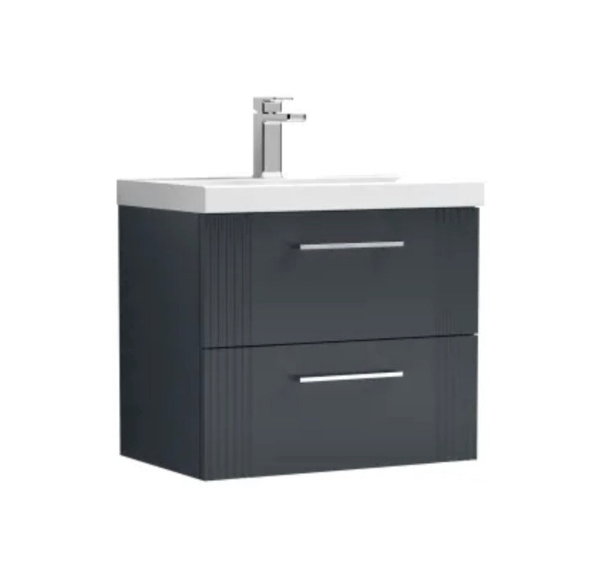 Deco Furniture Range - Wall Hung 2-Drawer Vanity & Mid-Edge Basin