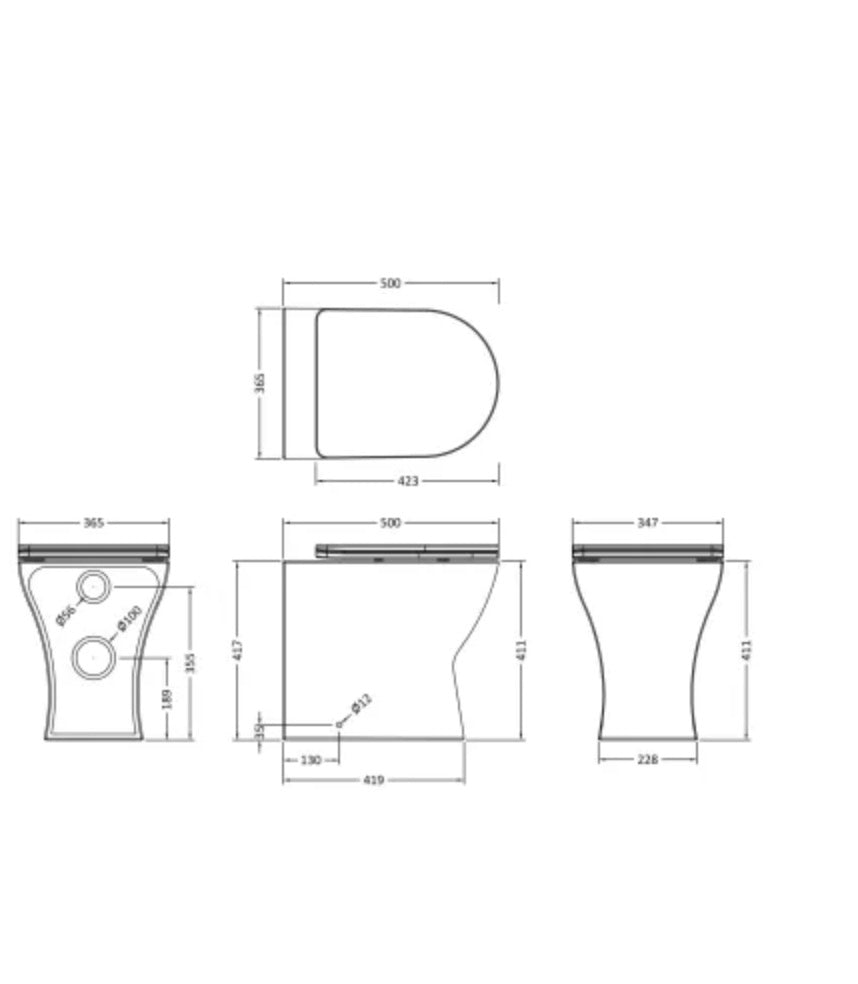 Freya Ceramics - Back To Wall Pan & Soft Close Seat