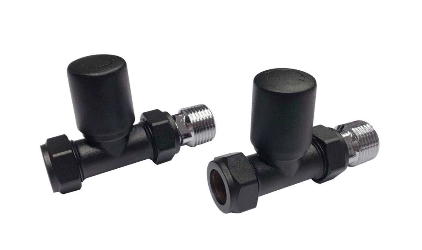 Radiator Valves - Towel Rail Valves Straight (Pair)