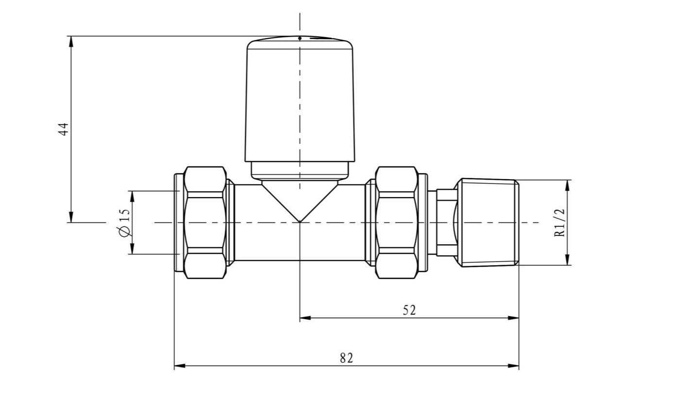 Radiator Valves - Towel Rail Valves Straight (Pair)