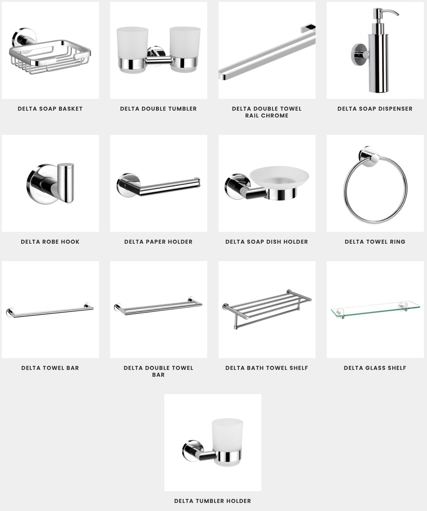 Bathroom Accessories - Delta Range