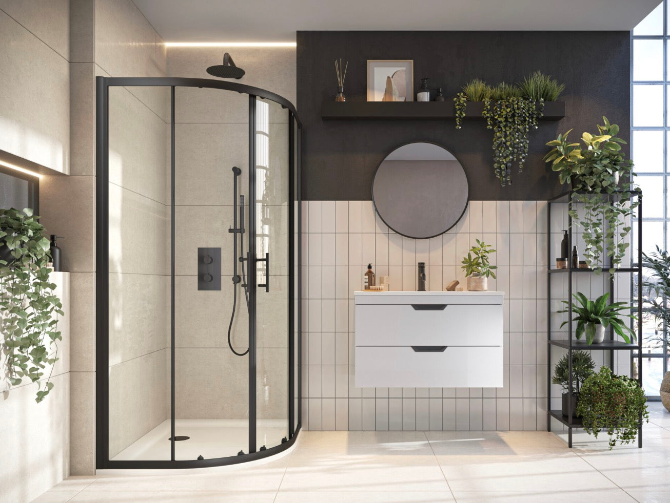 S6 Shower Enclosure - Double Door Quadrant