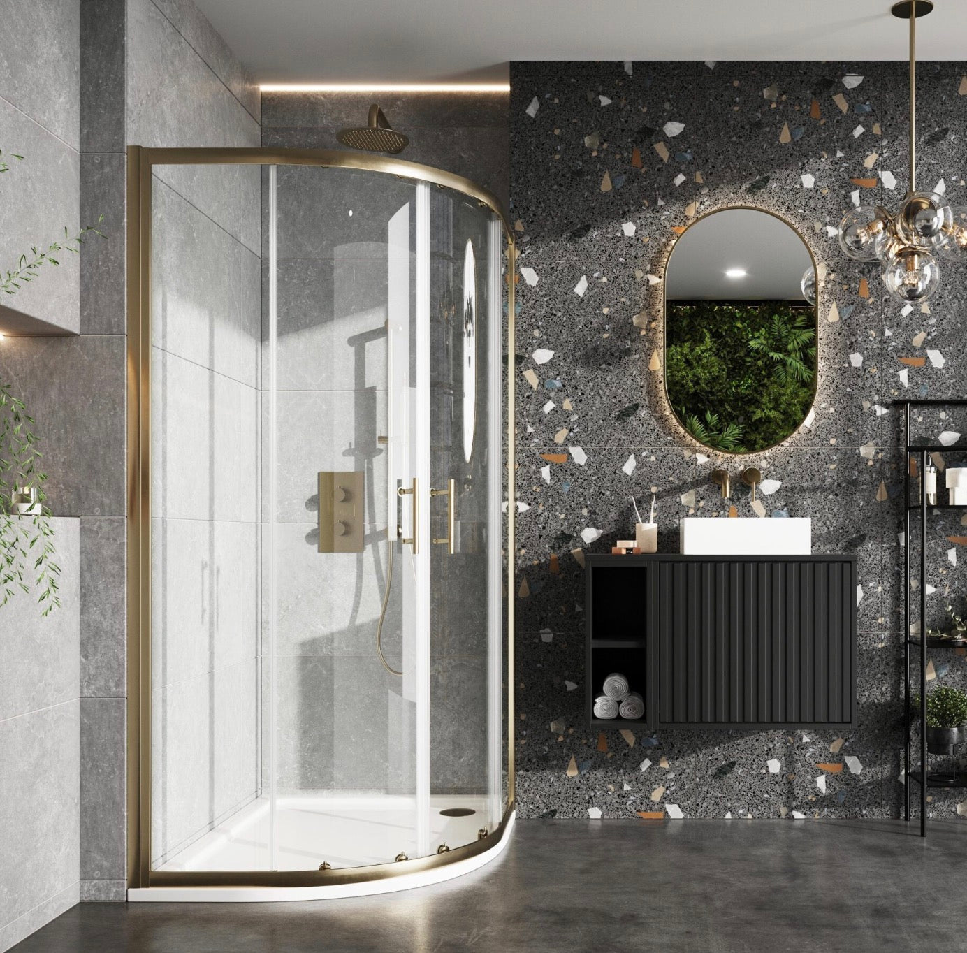 S6 Shower Enclosure - Double Door Quadrant