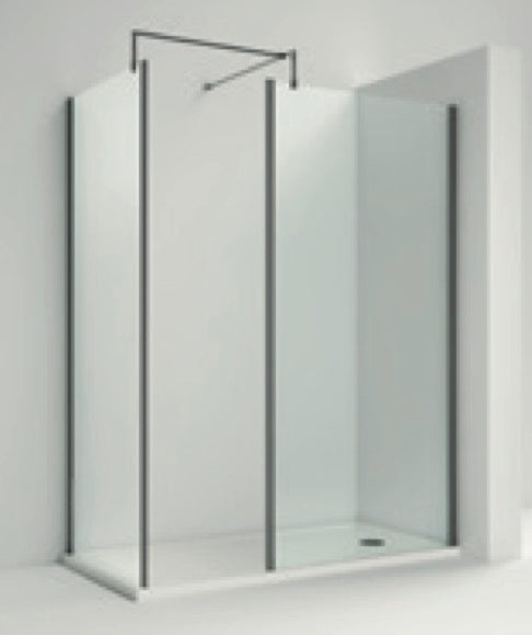 8mm Outer Frame Wetroom Screens - Brushed Pewter