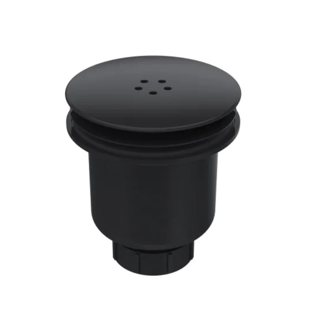 Straight Shower Tray Waste - Black