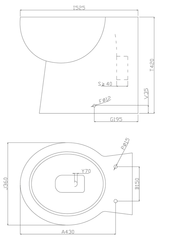 Pronto Back to Wall Pan & Seat