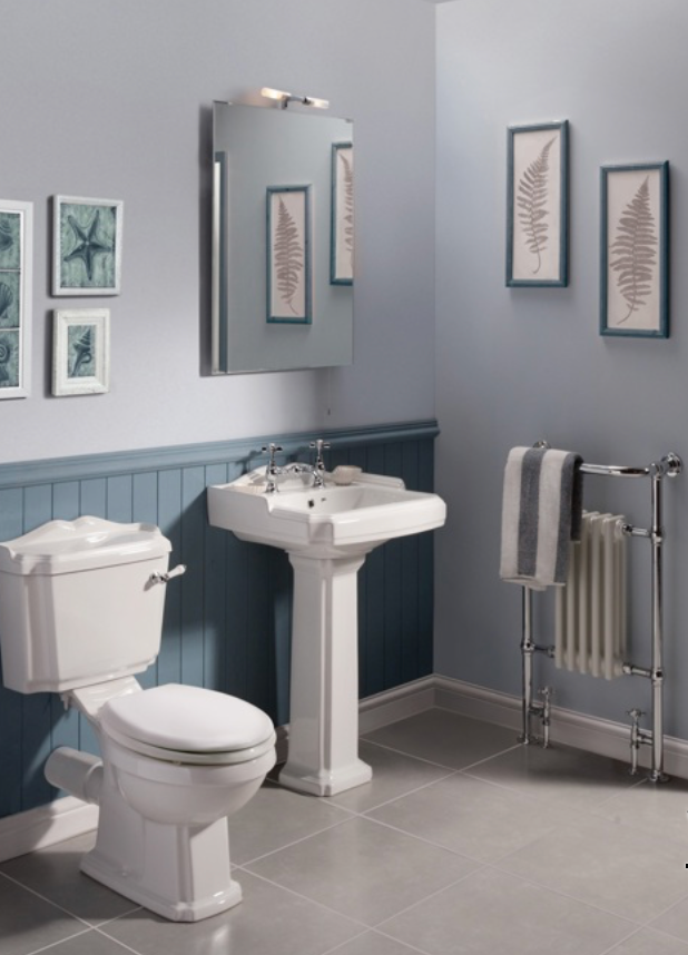 Legend Ceramics - 580mm Basin & Pedestal (2 Tap Hole)