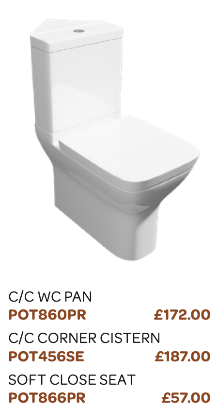 Project Square C/C Corner Cistern