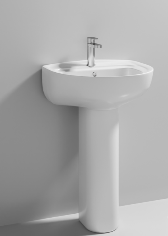 Melbourne Ceramics - 550mm 1TH Basin & Pedestal