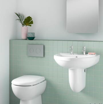 Ivo Ceramics - 550mm Basin 2TH & Semi Pedestal