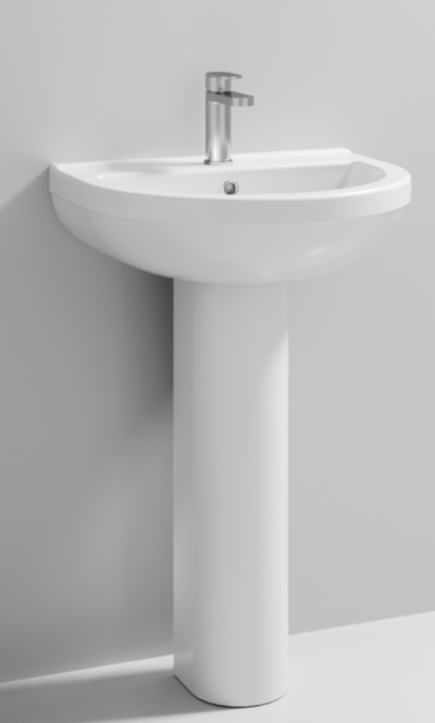 Ivo Ceramics - 550mm 1TH Basin & Pedestal
