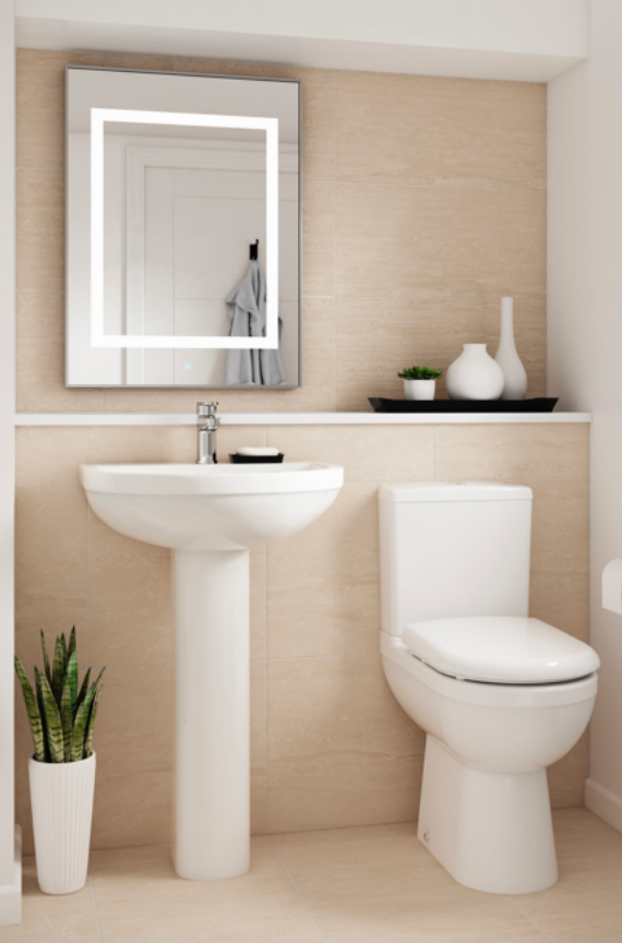 Ivo Ceramics - 550mm 1TH Basin & Pedestal