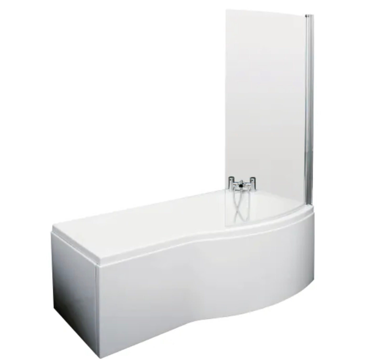 Shower Baths - B-Bath (Bath, Screen & White Acrylic Panel)