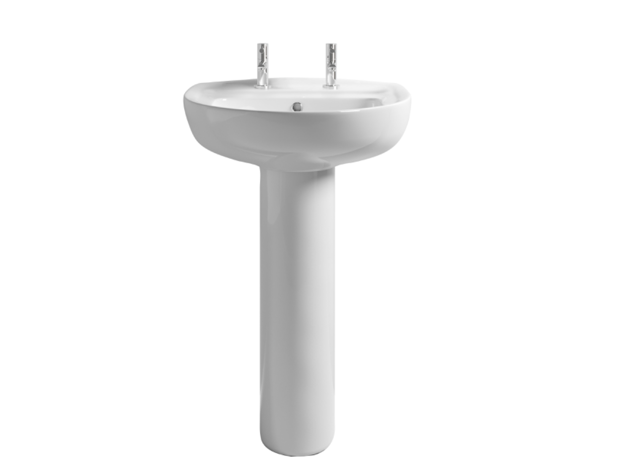 Choice Ramsay 550mm 2TH Basin & Pedestal