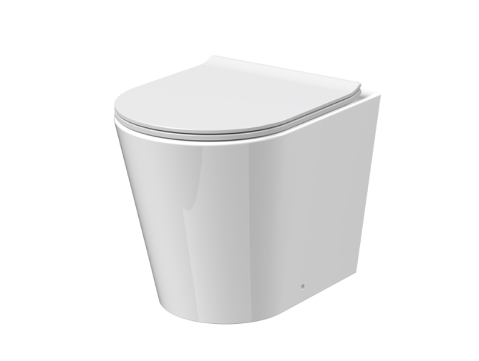 Freya Round Rimless Back To Wall Pan & Soft Close Seat