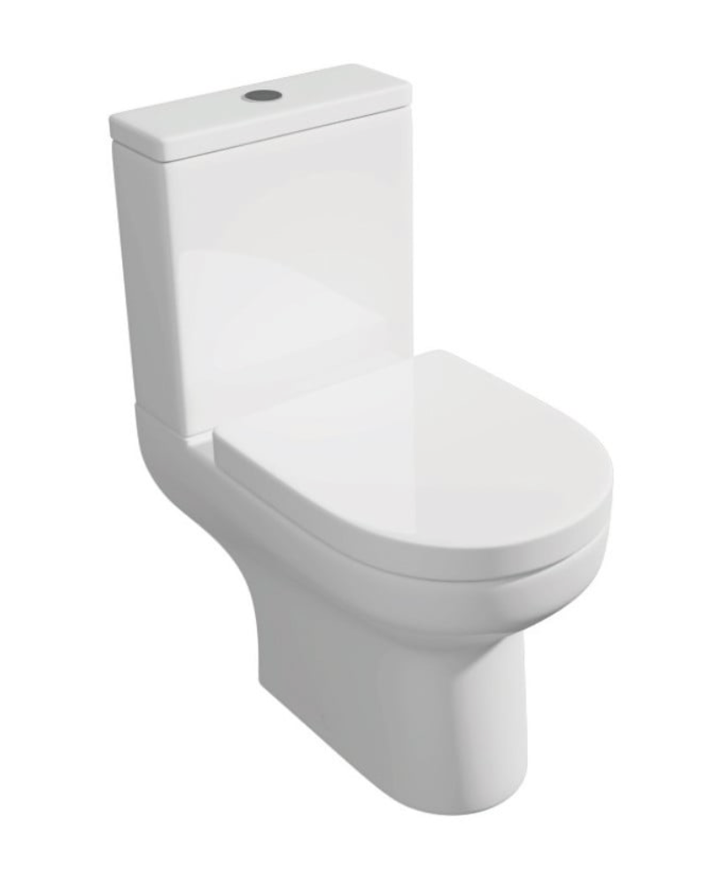 Bijoux Rimless Close To Wall Pan, Close Coupled Cistern & Seat