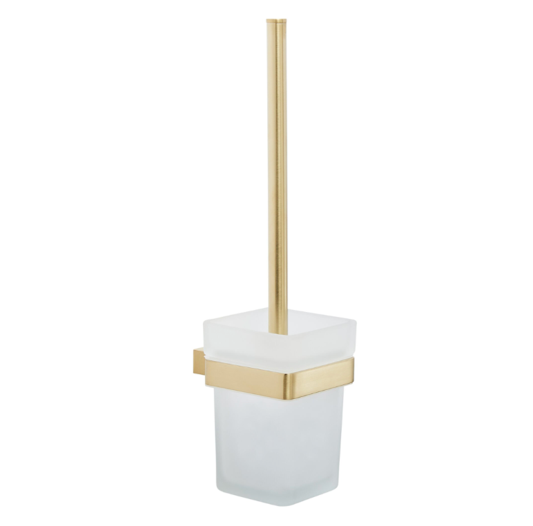 Premium Toilet Brush Set - Brushed Brass