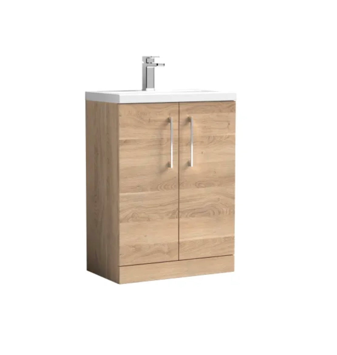 Arno Furniture Range - Compact Floor Standing 2-Door Vanity & Ceramic Basin