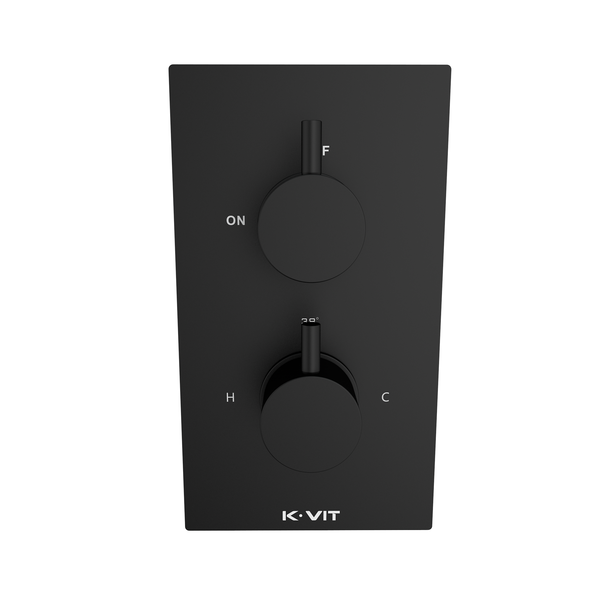 Round Concealed Thermostatic Shower Valve - Matt Black