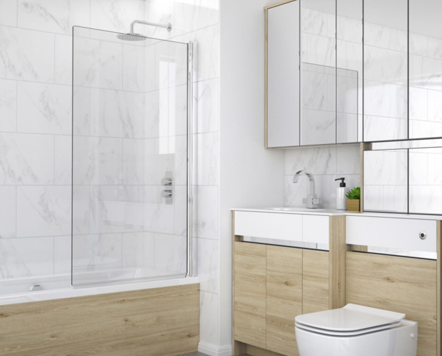 Inspire Single Panel Bath Screen