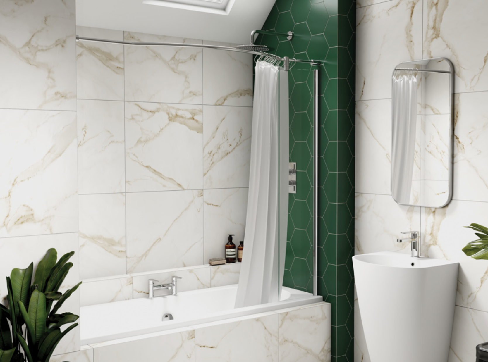 Inspire Shower Panel & Integrated Rail