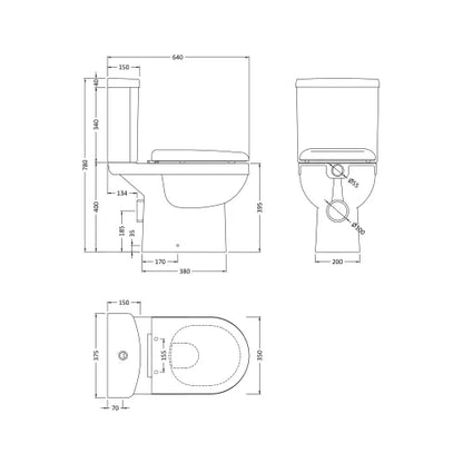 Ivo Rimless Pan, Cistern & Seat