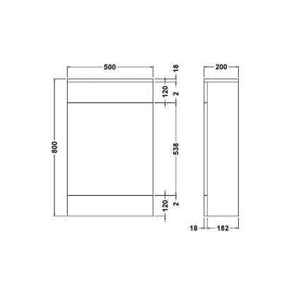 Eden Floor Standing WC Unit 500mm