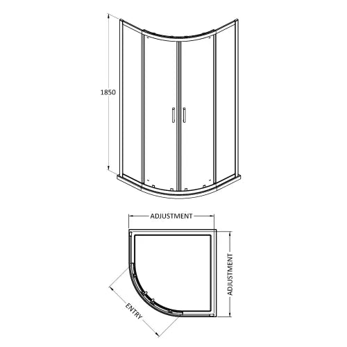 Rene 800mm Quadrant