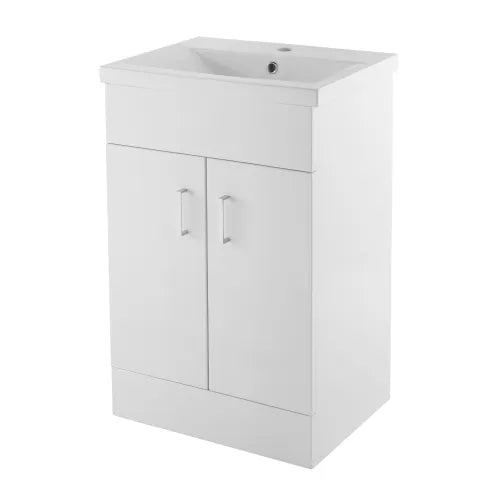 Eden Floor Standing 2 Door Vanity Unit with Mid-Edge Basin 500mm