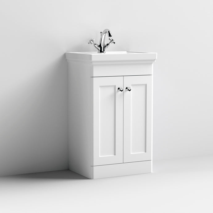 Classique / 500mm Floor Standing 2-Door Vanity & Basin 1TH