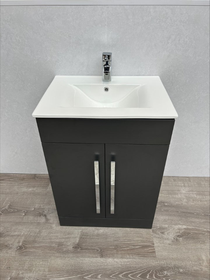 Ex Display - Lili 600 Matt Dark Grey & Brand new Thin 600 Basin