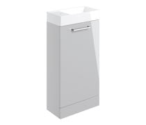 Bathroom Bundle | Volta 410mm F/S Basin Unit & C/C Toilet Pack - Grey Gloss