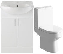 Bathroom Bundle | Vista 650mm Vanity & C/C Toilet Pack