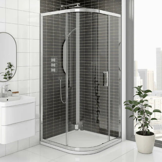 KV8 Shower Enclosure 8mm Single Door Quadrant 900mm