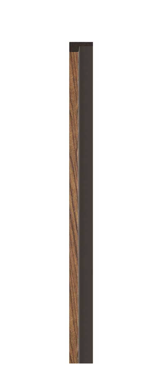 Linerio Slat-Wall S-Line Finishing Trims - Mocca